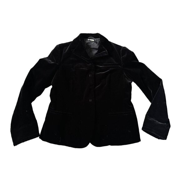 Miu Miu Black Velvet Blazer Jacket, Size 44‎ Italy/M - Picture 4 of 16